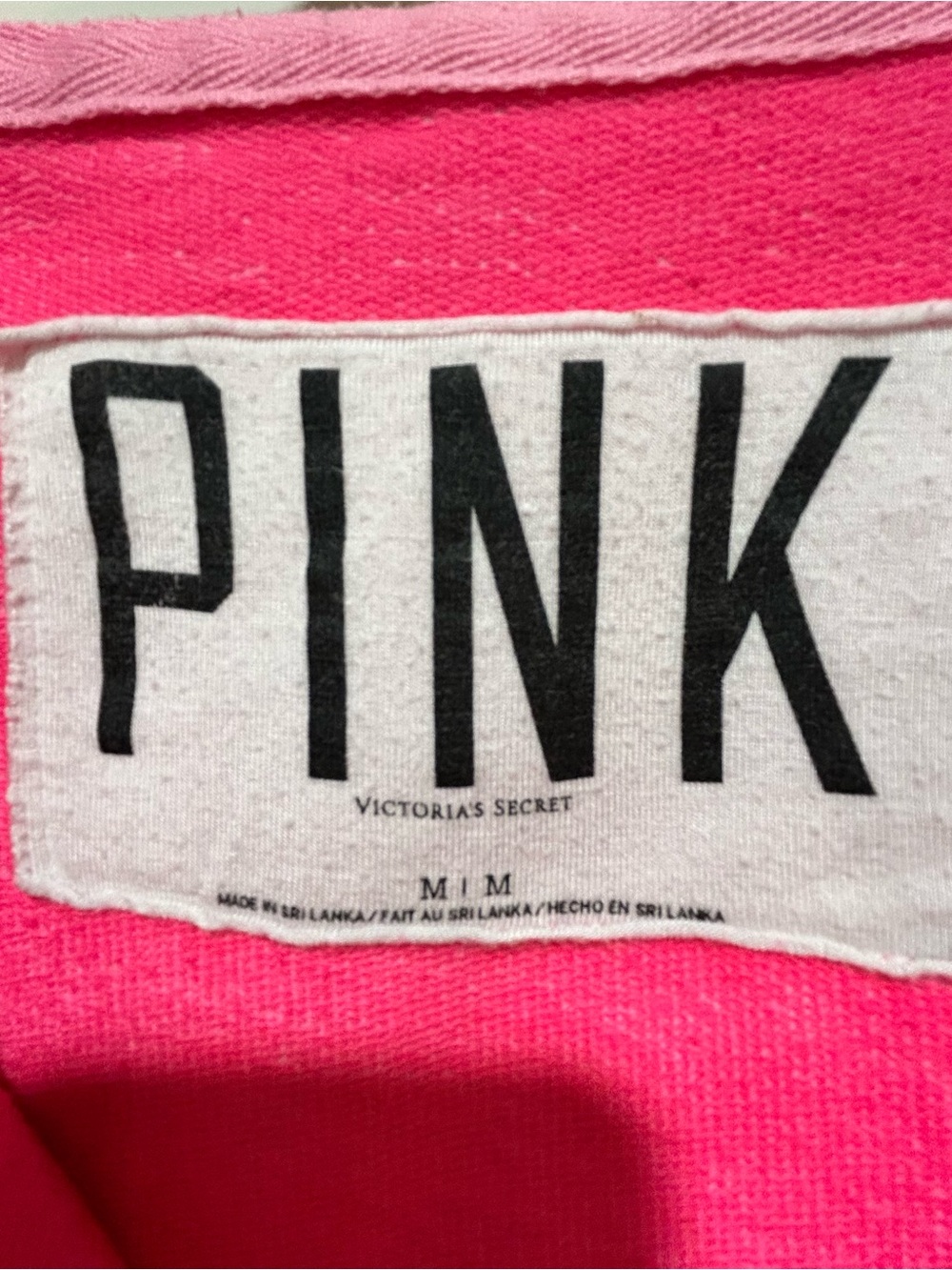PINK Victoria's Secret Women’s size M Pink Hooded Zip Jacket. Nice condition - Picture 4 of 9